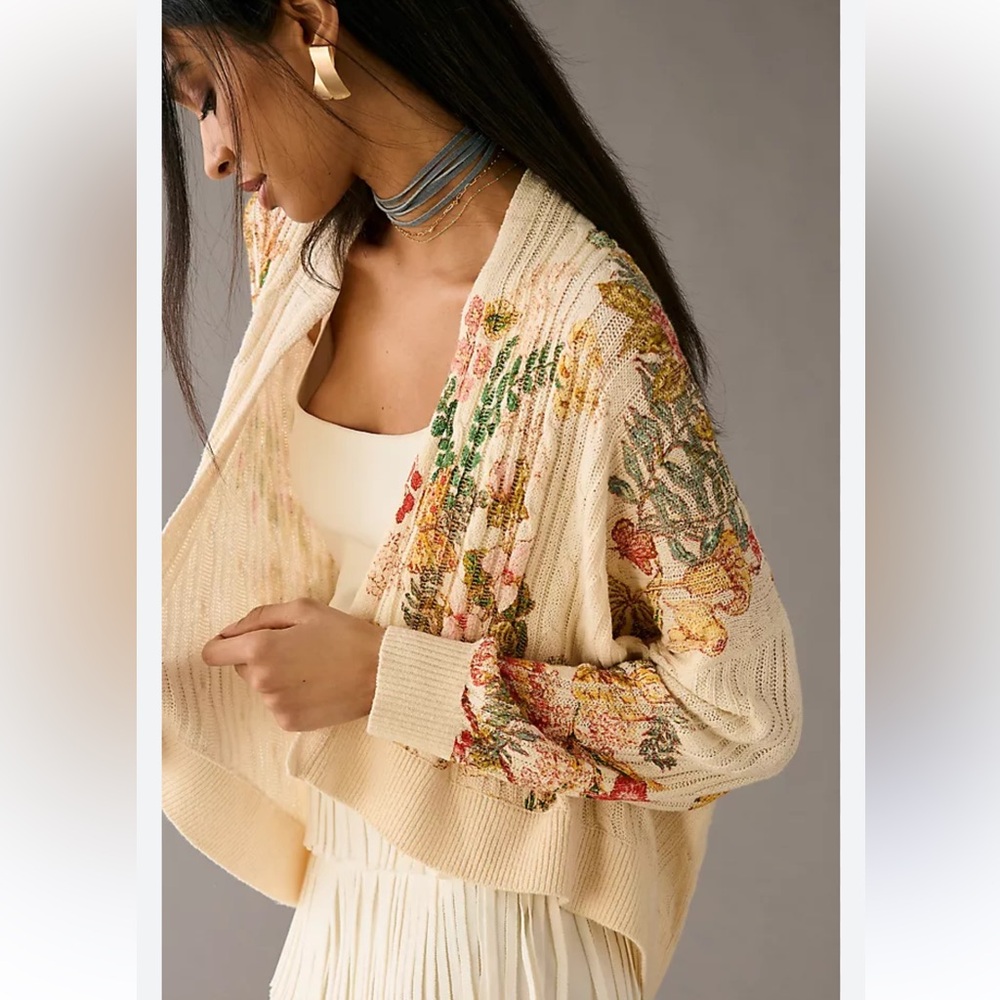 ANTHROPOLOGIE PILCRO cableknit cocoon cardigan - Picture 3 of 10